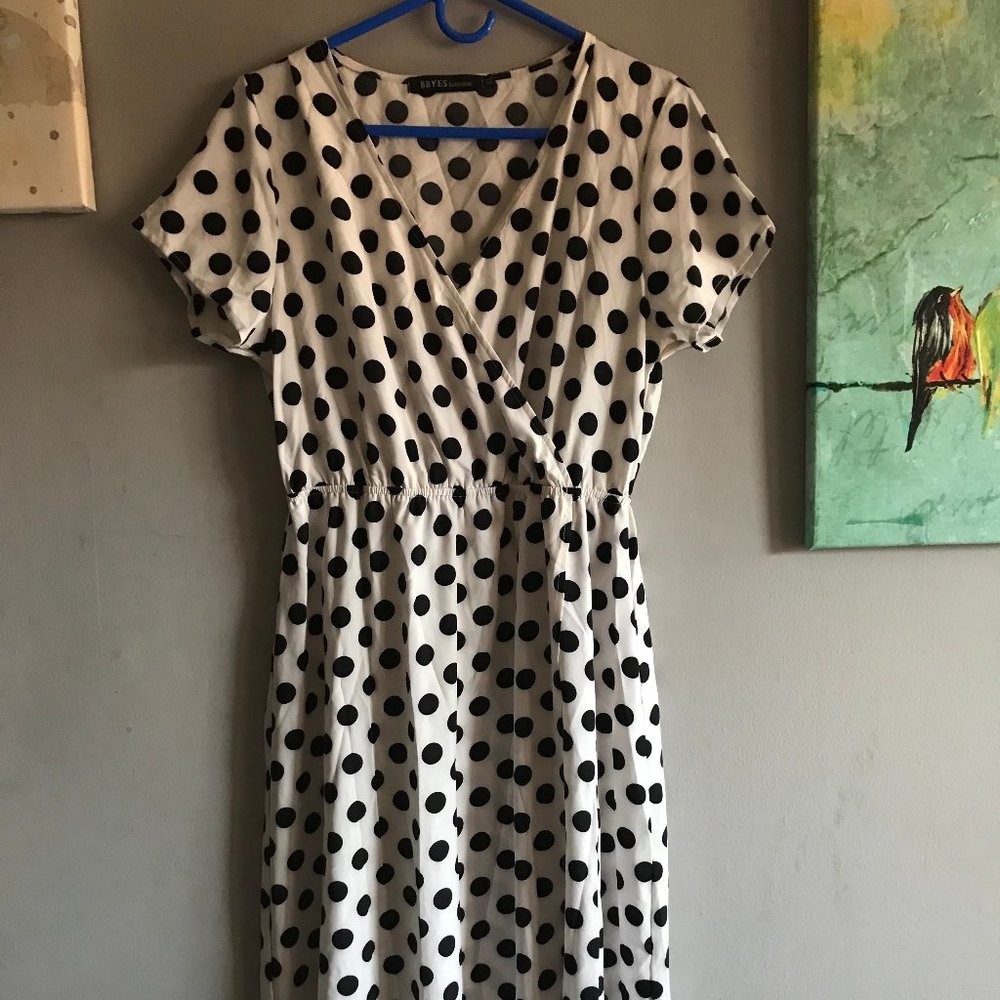 Maxi polka dot dress